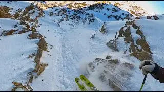 Full Speed Little Chute w/ Mandatory Air @ Alta, UT on Nov 21, 2021