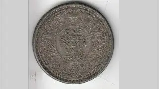 INDIA 1917 1 RUPEE Coin VALUE - King George V
