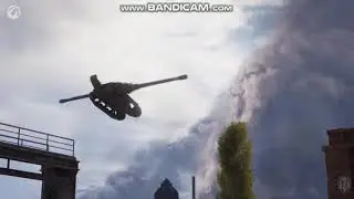 A helicopter tank