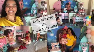 NIVER DA LAURA/DECORAÇÃO/MOANA BABY #festa #festadeumano #moanababy #decoração #festainfantil #umano
