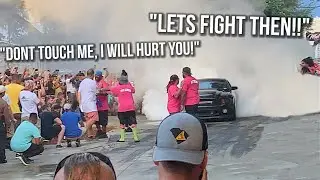 BURNOUT GONE WRONG&hellip; FIGHT NEARLY BREAKS OUT! *Mustang Week Drama*