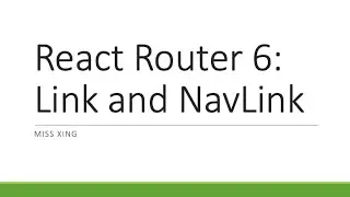 24. React 18 with TypeScript - React Router 6: Link and NavLink