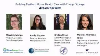 Building Resilient Home Health Care with Energy Storage (6.27.2019)