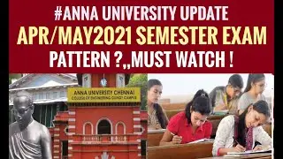Anna university semester Apr/may 2021 pattern|#onlineexam#allpass#annauniversity#exampattern