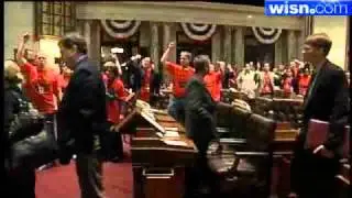 Raw Video: Chaos Breaks Out In State Assembly After budget Vote