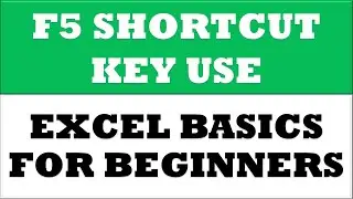 how to use F5 key as a shortcut key in Excel | Excel basics