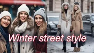 Winter street style, what are ladies wearing in Russia 🧣 in a cold weather
