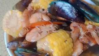MY OWN VERSION OF SHRIMP AND MUSSEL COOKING 😁 #yummmyfood