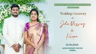 WEDDING CEREMONY || PS JOHN BLESSING & SIS KRUPA || NISSI MINISTRIES|| 13.01.2026