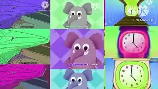 Hickory Dickory Dock// Mouse, Kangaroo, Dinosaur and elephants with effects.
