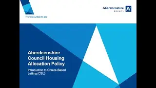Aberdeenshire Council Housing Allocation Policy introduction