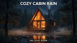 Heavy Rain Sounds for Sleep | Cozy Cabin in the Forest, Deep Relaxation (1 Hour)