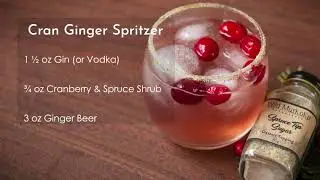 Cranberry & Spruce Cocktail/Mocktail Recipe & How to Rim a Cocktail Glass ~ Wildcrafted Drinks