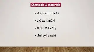 Tutorial 2 - Aspirin - Advanced pharmaceutical analysis - 5th level