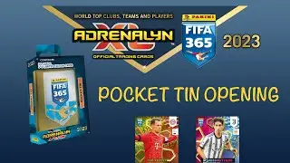 Panini FIFA 365 Adrenalyn XL Pocket Tin opening