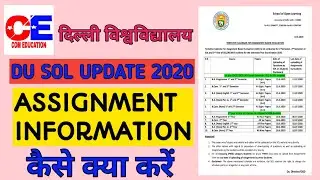 sol du assignment 2020 by com education