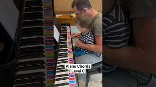 Teach piano chords to a 3 years old kid - Level 0 #kidslearning