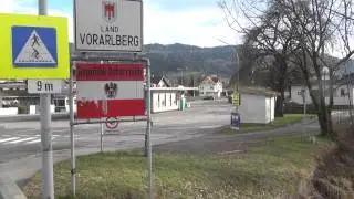 German - Austrian border on the Leiblach river