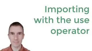 PHP namespaces 5/10: Importing namespaced elements with the use operator