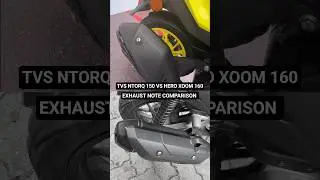 TVS Ntorq 150 vs Hero Xoom 160 | Exhaust Note Comparison | Times Drive #shorts
