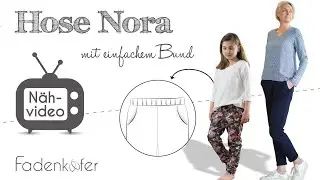 Hose Nora nähen mit einfachem Bund für Damen und Kinder