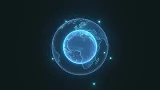 Animated Hologram Planet Earth #7 Sci Fi 3D Model 4k Textures