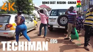 Techiman Walk Tour E05 Magazine Avenue Bono East Region Ghana 4K