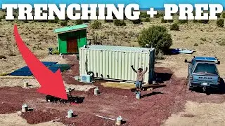 OFF GRID ARIZONA 🌵🔥| Solar Carport Prep + Trench Burial