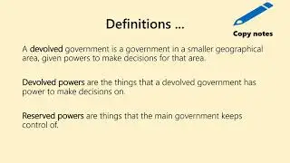 S2 Modern Studies - What powers do the Scottish Government have?