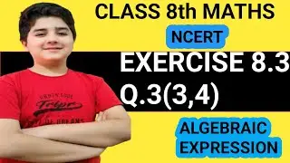 Class 8 Maths | Algebraic Expressions Ex 8.3 Q3 (Part 3 & 4) | Step by Step NCERT Solution