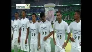 لحظات وصول خادم الحرمين الشريفين الملك سلمان بن عبدالعزيز الى ملعب الجوهرة. تعليق سعد زهير