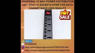 Universal 12 Way Power Distribution Unit PDU 12 sockets Strip For Data Cabinet Rack High Quality