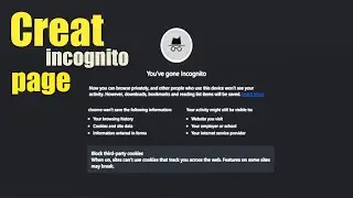I make my own Incognito page Using Html | CSS