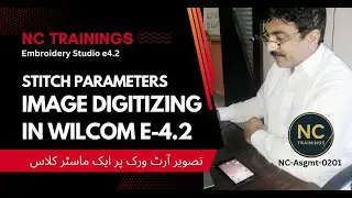 How to Create & Digitize a Picture in Satin Stitch with Parameters [# 0201 Wilcom e4.2 ]