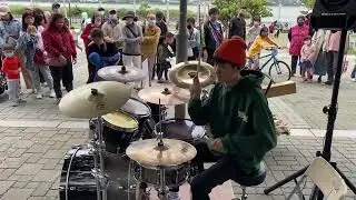 2022/11/5 伍佰&china blue《你是我的花朵》 鼓手紫毛 drummer 淡水老街演出