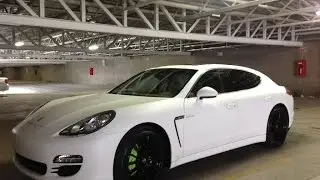 Porsche Panamera S Hybrid Wrapping White Matte Master Prestige