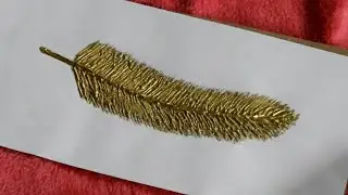 DIY- Golden Feather using glue gun // simple craft