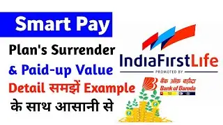 Indiafirst life smart pay plan | surrender value | paid-up value detail | indiafirst life smart pay