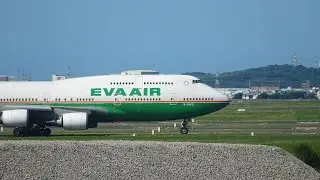 長榮航空 EVA Airways B747-400 Taxi & Takeoff in RCTP