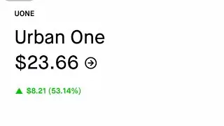Urban One (UONE) Up 53% Today Going Vertical!