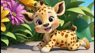 Baby Giraffe Reach High and Low | Fun Action Song for Kids | Playful Learning Rhyme