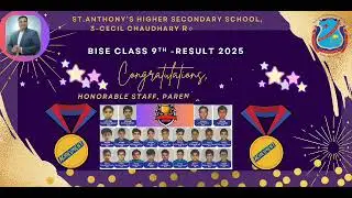 Shining Stars of Anthonians # Congratulations on your Brilliant Success # Class 9th Result 2025