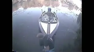 Loading Hydrodyne Boat with Truck Camper June 14, 2024, Wilmot, Wisconsin, Fox River