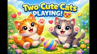 &ldquo;Two Cute Cats Playing 😻 | So Happy & Fun!&rdquo;