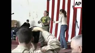 Comedian Robin Williams, others, with troops
