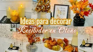 IDEAS PARA DECORAR RECIBIDOR en OTOÑO 🍁 🍂🍁 decora tu entrada fácil y sencilla/ decoration fall 🍁🍂