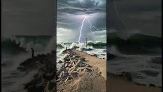 Thunder Storm Tsunami Lighting Strike #short #viral #tranding