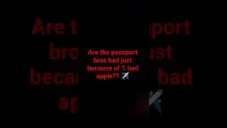 should we blame all passport bros 4 the actions of one bad guy??? 🤔