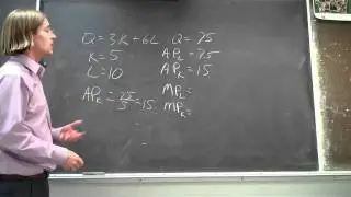 Average Product and Marginal Product of Capital and Labor - Sample Problem