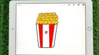How to draw popcorn bucket? Easy popcorn bucket drawing